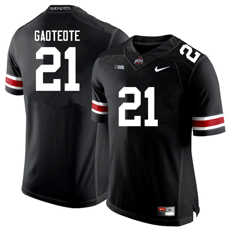 Men #21 Palaie Gaoteote Ohio State Buckeyes College Football Jerseys Sale-Black